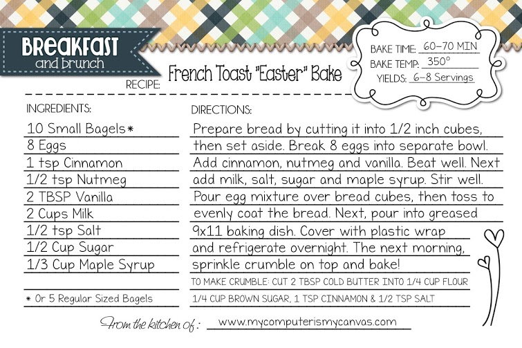 French Toast Easter Bake 4x6