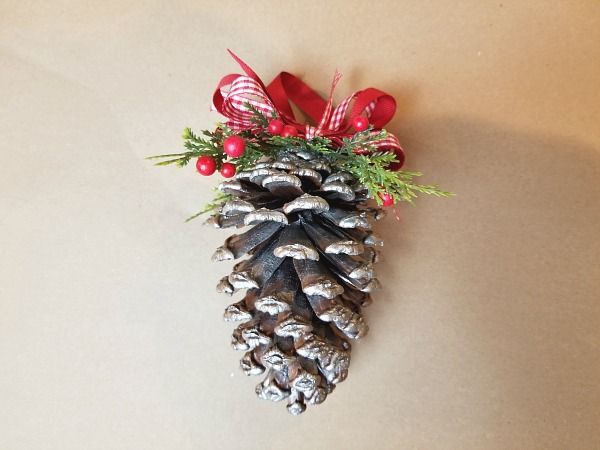 decorated pinecone