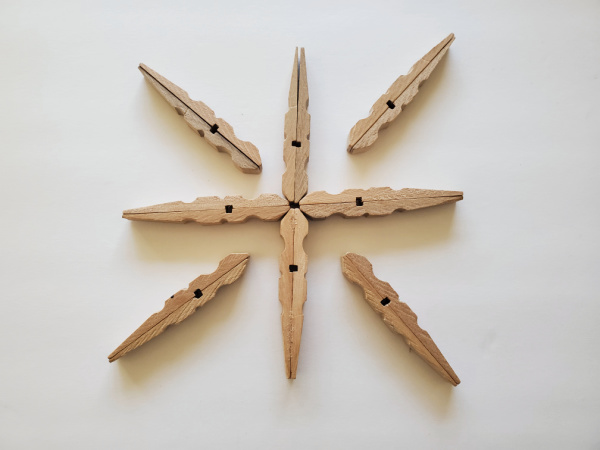 Pieces of Clothespins